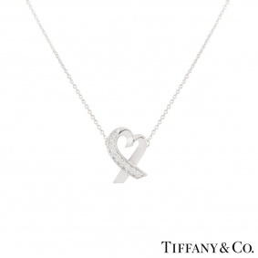 Tiffany & Co. White Gold Paloma Picasso Diamond Pendant Tiffany & Co. White Gold Paloma Picasso Diamond Pendant